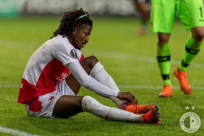 Slavia Prague Boss Trpisovsky Thumbs Up Olayinka After Superb Display Vs Leverkusen