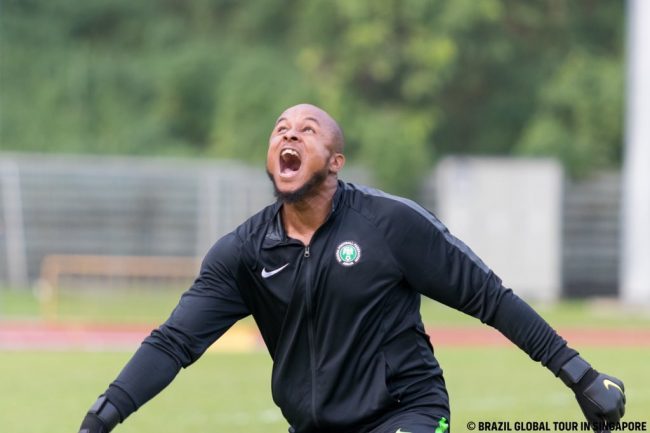 Ezenwa Visits Super Eagles Camp, Wishes Team Luck Against Sierra Leone