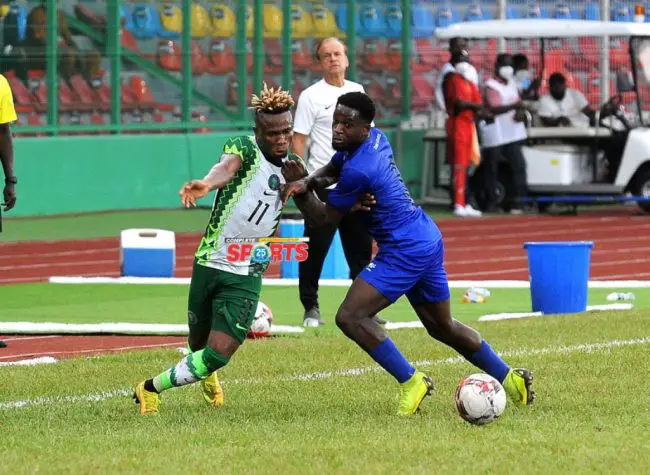 samuel-chukwueze-nwankwo-kanu-super-eagles-leone-stars-sierra-leone-samuel-ogbemudia-stadium-benin-city-tijani-babangida