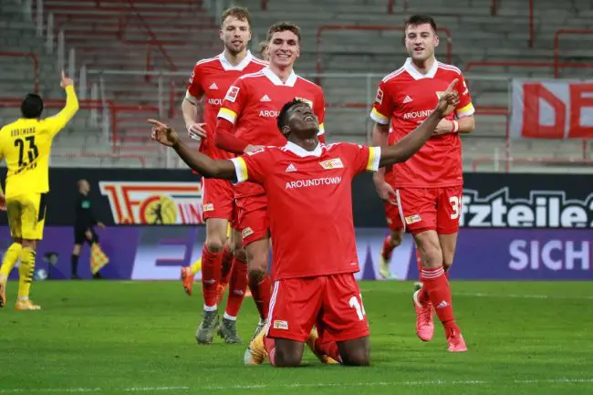 Awoniyi Reacts After Scoring In Union Berlin Draw Vs Bayer Leverkusen