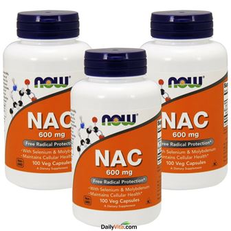 NOW Foods Supplements, NAC (N-Acetyl Cysteine)600 mg with Selenium & Molybdenum