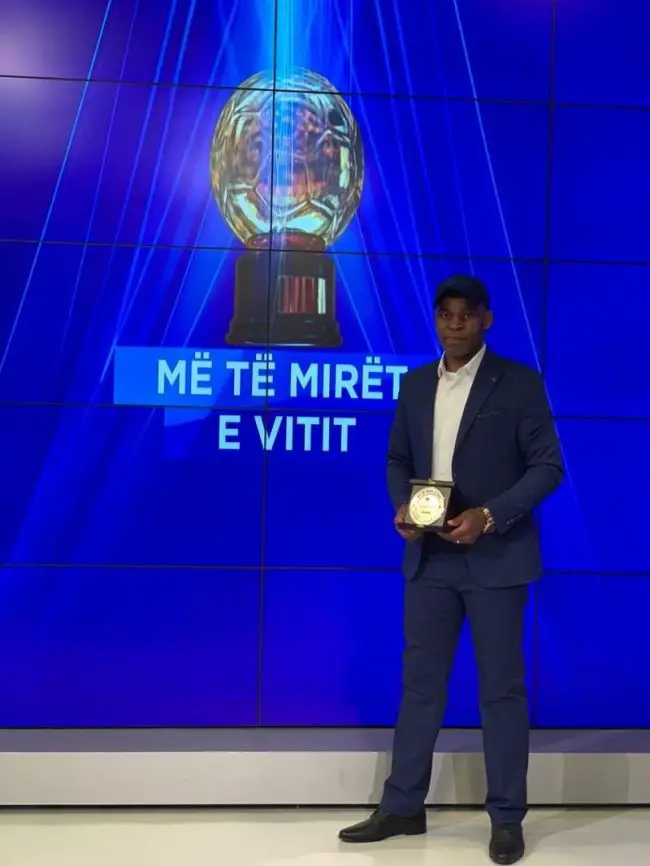 Ndubuisi Egbo Wins Coach Of The Year Award In Albania