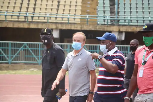 Rohr Inspects Teslim Balogun Stadium Ahead Lesotho Clash