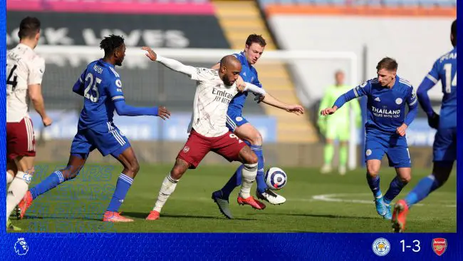 Premier League: Ndidi Concedes Penalty, Iheanacho Starts As Leicester Fall To Arsenal