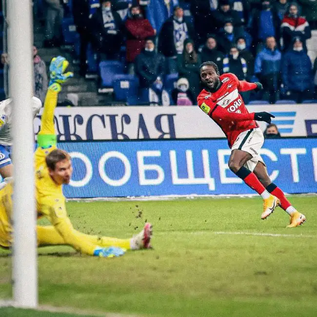 Russia: Moses Scores, Goes Off Injured As Spartak Moscow Beat Dinamo Away