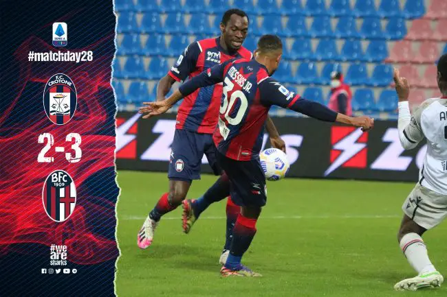 Serie A: Simy Nwankwo On Target In Crotone's Home Defeat Vs Bologna