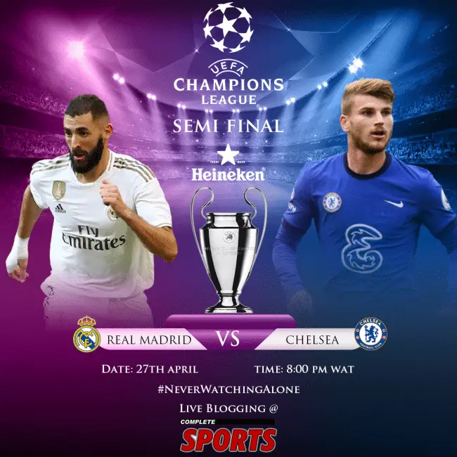 Live Blogging: Real Madrid Vs Chelsea