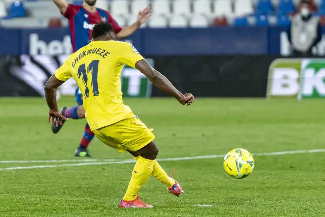 Chukwueze Battles Messi, Courtois For LaLiga Player Of The Month Award