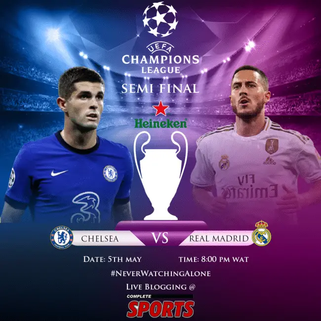 Live Blogging: Chelsea Vs Real Madrid