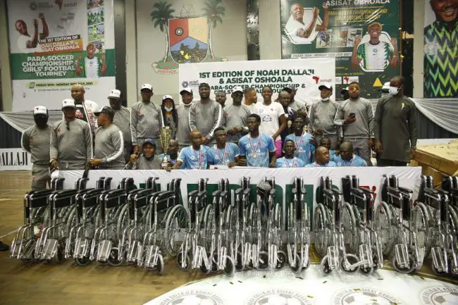 Oshoala Donates Wheelchairs To Para-Soccer Athletes