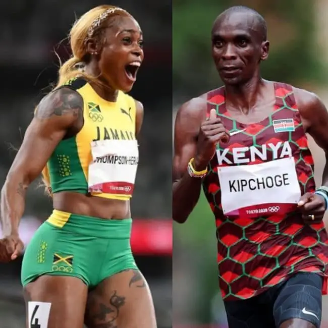 elaine-thompson-herah-eliud-kipchoge-jamaica-kenya-tokyo-2020-olympics-sprint-sports-industry