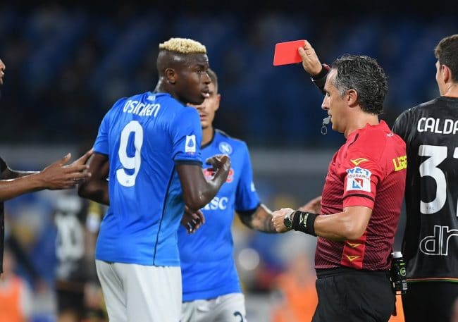 Ex-Napoli Star Calaio: Osimhen's Dismissal Vs Venezia Was Excessive