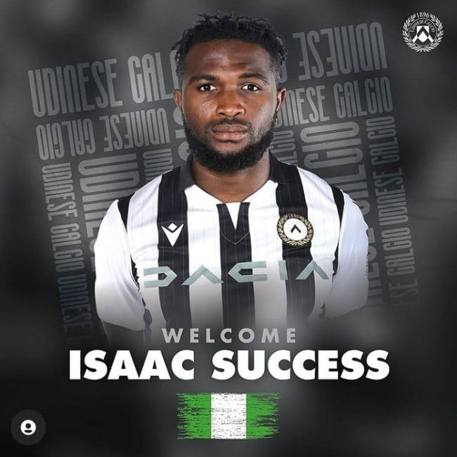 Isaac Success Ready For New Challenge At Udinese