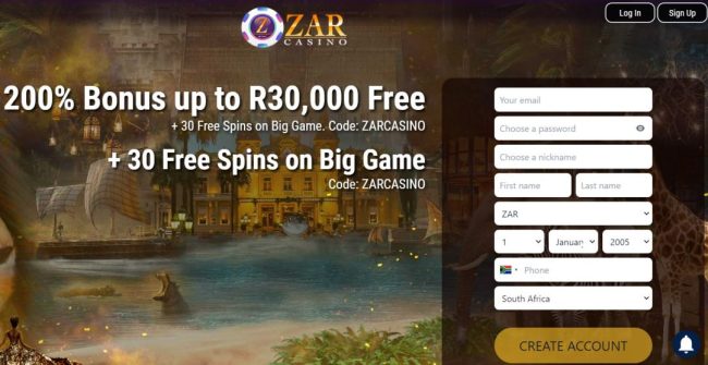 Zar Casino Welcome Bonus