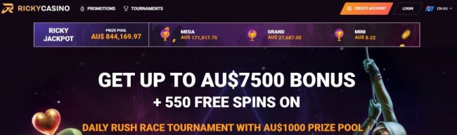 Ricky Casino Welcome Bonus