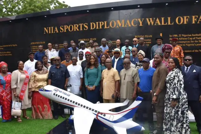 sports-and-diplomacy-nigerian-institute-of-international-affairs-niia-sports-diplomacy-wall-of-fame-professor-eghosa-osaghae-dr-segun-odegbami-air-peace-allen-onyema-shefiu-mohammed