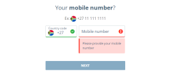 sportingbet input phone number during registration