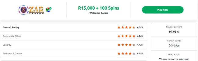 zar review on casino.org