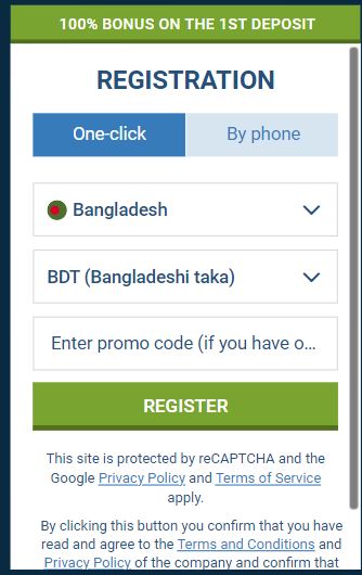 1xbet registration