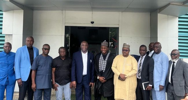 npfl-board-and-staff-retreat-nigeria-premier-football-league-nff-president-ibrahim-gusau-honourable-gbenga-elegbeleye-davidson-owumi