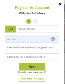 betway how to register