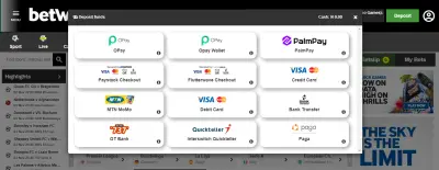 betway deposit methods