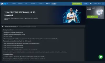 how the 1xbet india welcome bonus works