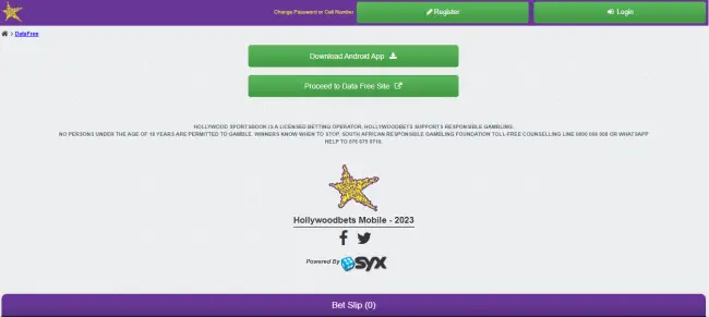 How to download Hollywoodbets Data free app