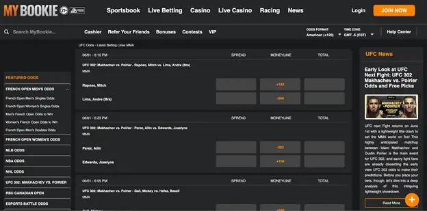 UFC Betting Sites