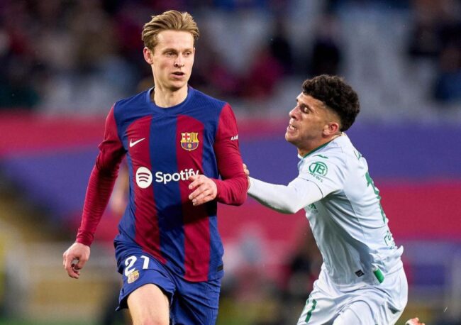 frenkie-de-jong-barcelona-hansi-flick-laliga-man-united-erik-ten-hag-premier-league