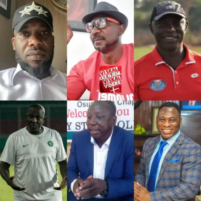 nff-elections-nigeria-football-federation-austine-jay-jay-okocha-abdu-sule-edema-fuludu-daniel-amokachi-amaju-pinnick