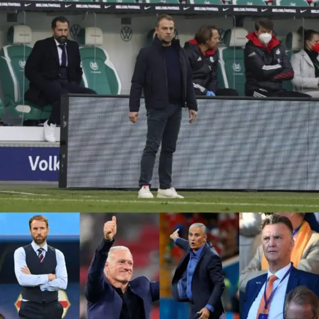 qatar-2022-fifa-world-cup-hans-dieter-flick-gareth-southgate-didier-deschamps-tite-louis-van-gaal